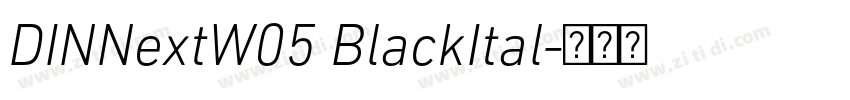 DINNextW05 BlackItal字体转换